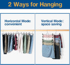 3 Piece Skirt Hanges Space Saving, Pants Hangers with Clips 5 Tier,Closet Organizers and Storager,Clothes Hanger Space Saver,Closet Organization for Skirt,Trousers,Jeans,Legging