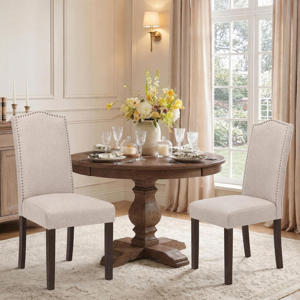 Upholstered Dining Chair Modern Parsons Stylish Kitchen Diner Set of 6