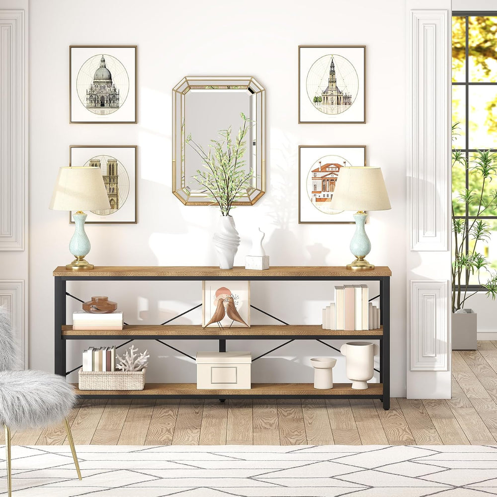 Tribesigns 71" Sofa Tables,Extra Long Couch Table, Narrow Long Console T...