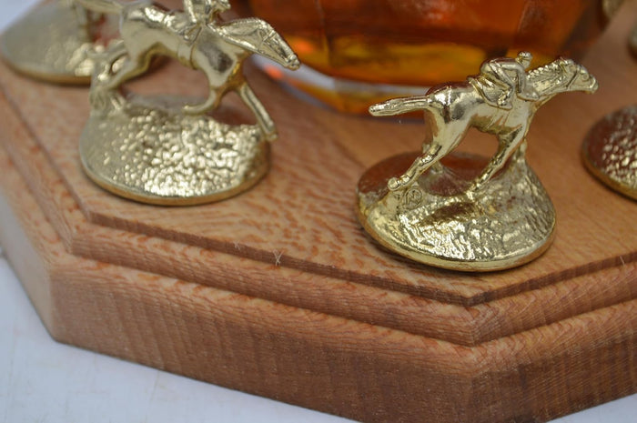 Lighted Octagon Display for Blanton's Horse Cork Stoppers- Choice of Several Woods and Finishes- Blantons- Buffalo Trace (Sycamore)
