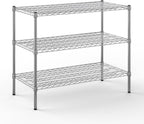 24" Deep x 42" Wide x 34" Height Wire Shelving Kit | 3-Tier | NSF Commercial Storage Rack Unit