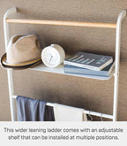 YAMAZAKI Home Tower Leaning Ladder Rack, Space Saving - Shelf, 63" - Steel
