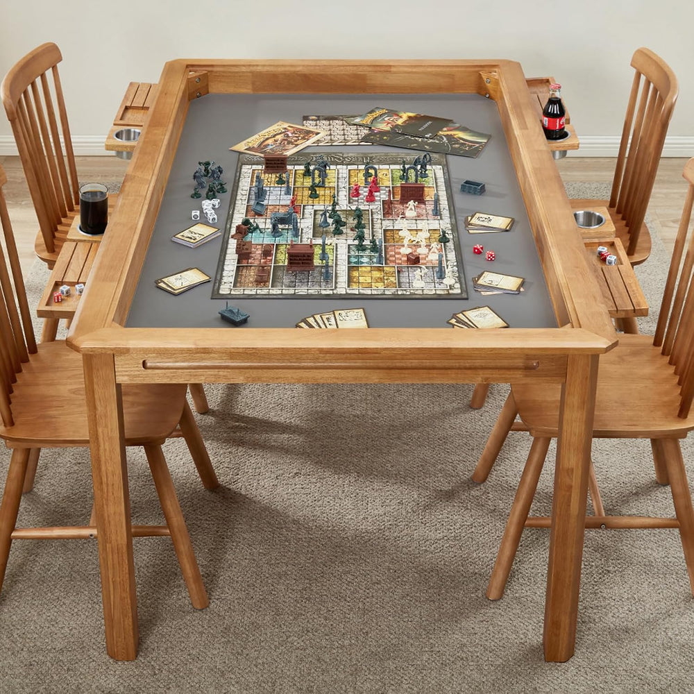 Board Game Table with Removable Table Top, Seats 4 to 6 Players with 57in x 3...