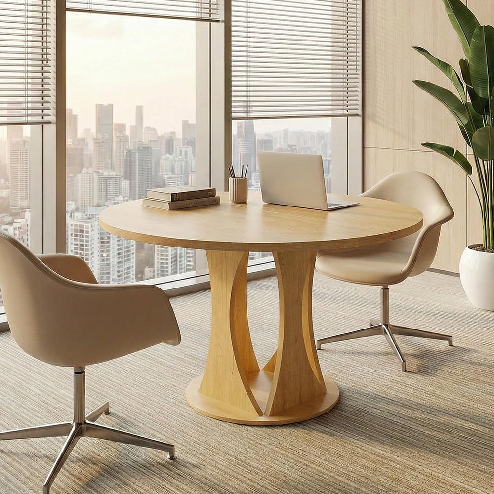 iPormis Round Dining Table, 47'' Kitchen Table for 4-6, Dining Room D...