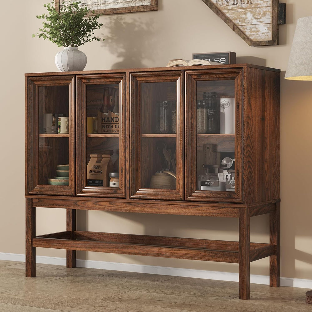 Sideboard Buffet Cabinet with Storage, Small Kitchen Coffee Wine Bar Cabinet ...