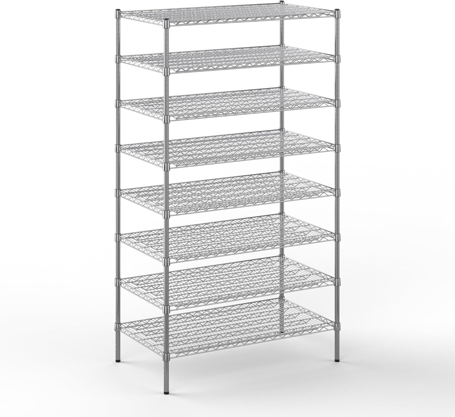 24" Deep x 42" Wide x 74" Height Wire Shelving Kit | 8-Tier | NSF Commercial Storage Rack Unit