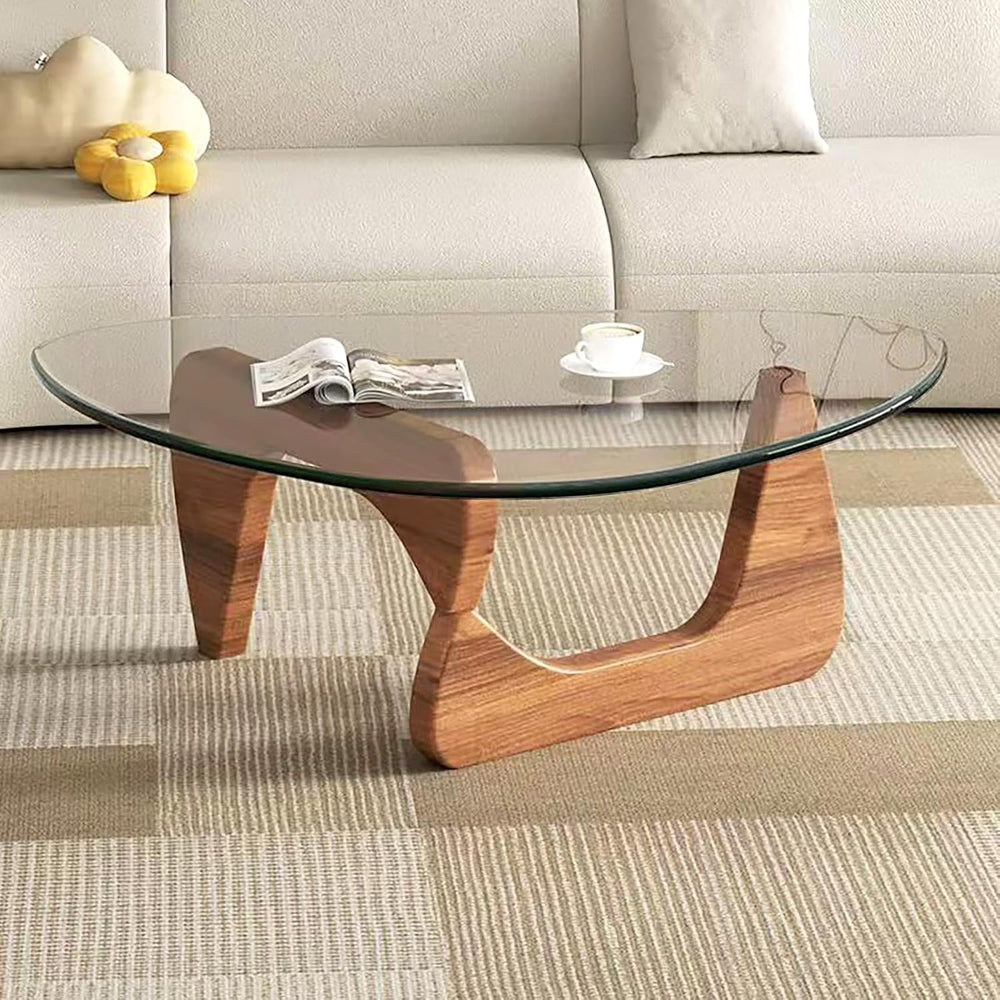 Modern Glass Coffee Table, Mid Century Small Coffee Table, Coffee Table for L...