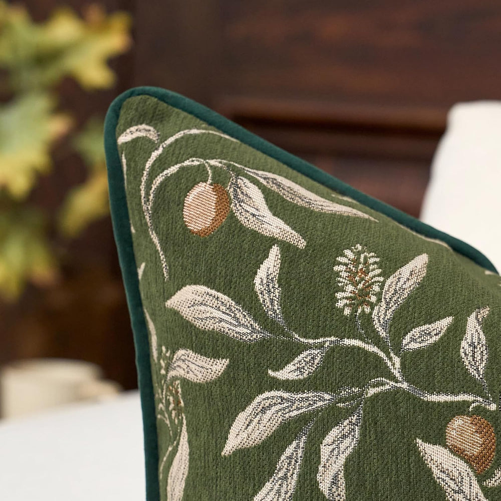 FANAMI Green Floral Throw Pillow Covers 20x20 Inch Set of 2 Vintage Farmhouse...