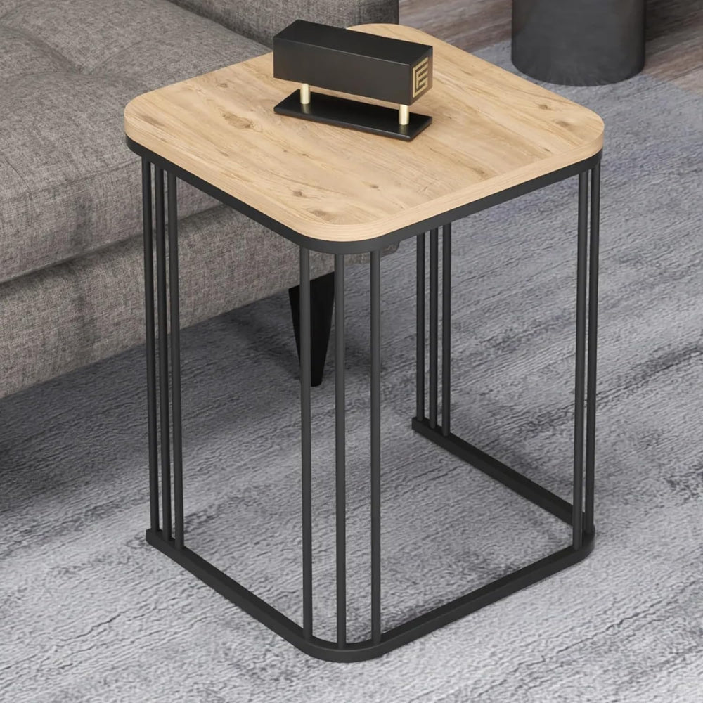 Square Wooden Nesting Tables Set, 3 Piece