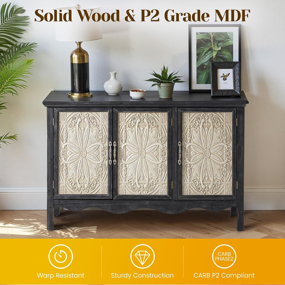 FansaFurn Buffet Sideboard with Storage Set of 2, 31'' Farmhouse Side...