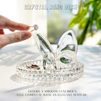 4 Inch Crystal Butterfly Ring Holder Dish Jewelry Tray Wedding Decor | Crystal Glass Butterfly Ring Holder for Rings Earrings Jewelry Engagement Wedding Gift for Women Mother Wife Bride Bridesmaid