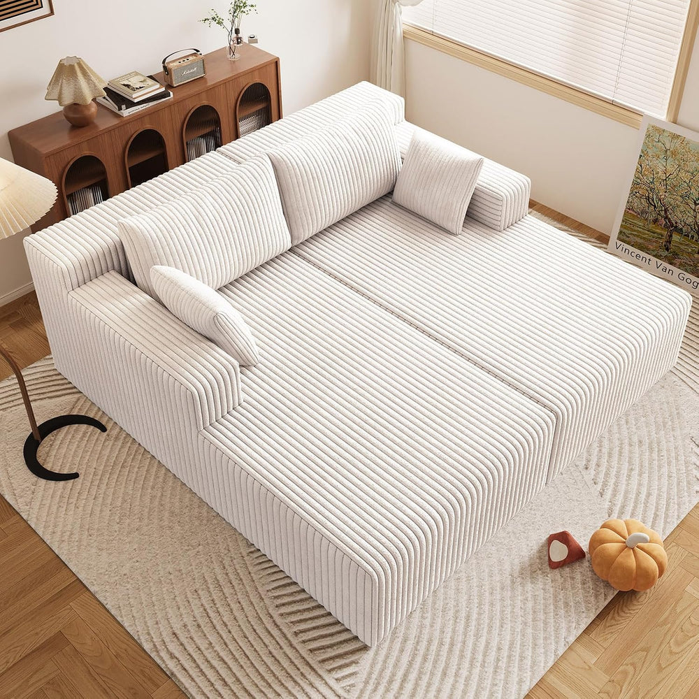 71"Oversized Chaise Lounge Chair,Sectional Double Lounge Chaise with Pil...