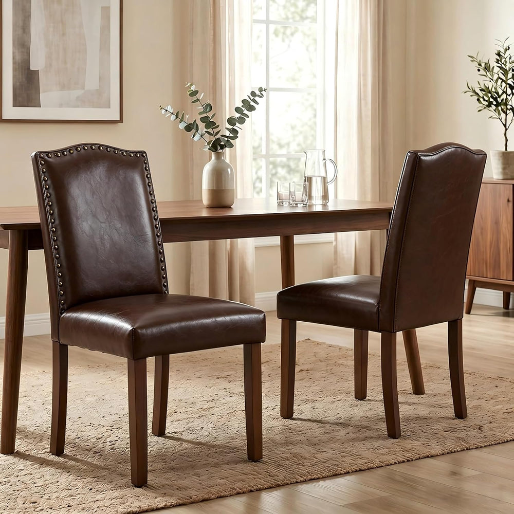 Dining Chairs Set of 2, PU Leather Kitchen Chair for Living Room
