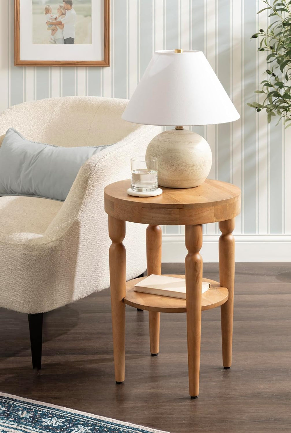 Kate and Laurel Ardentown Modern Round Wood Side Table, 16 x 16 x 24, Natural...