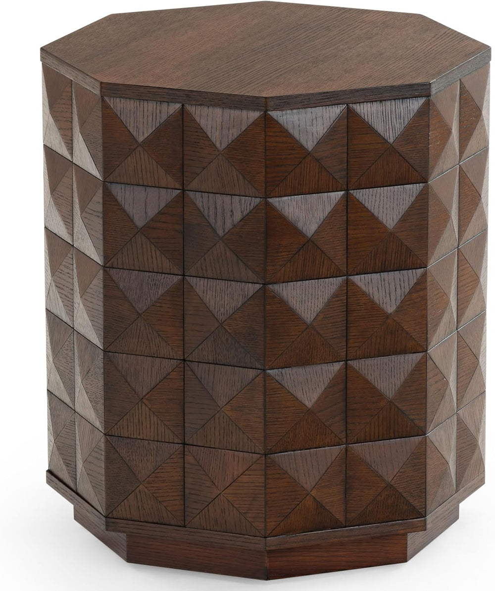 SAFAVIEH Couture Collection - Patty Walnut Accent Table, Octagonal Side Table...