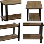 Pomona 3-Tier Bookcase with 2 Lower Shelves – 30" Tall Rustic Industrial Under-Window Bookshelf with Solid Wood and Metal Frame for Living Room, Bedroom, or Home Office by Alaterre Furniture
