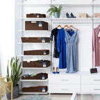 Sorbus Set of 3 Large Woven Storage Baskets – Mesh Hand-Woven Baskets for Organizing, Fabric Storage Bins for Linen Closet Organizer, Storage Baskets for Shelves and Home Organization (Chocolate)