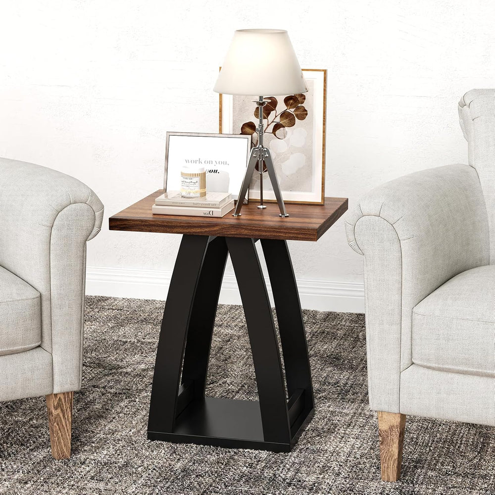 FROMJBEST End Table Set of 2, Side Table, Nightstand, Sofa Side Table with Sh...
