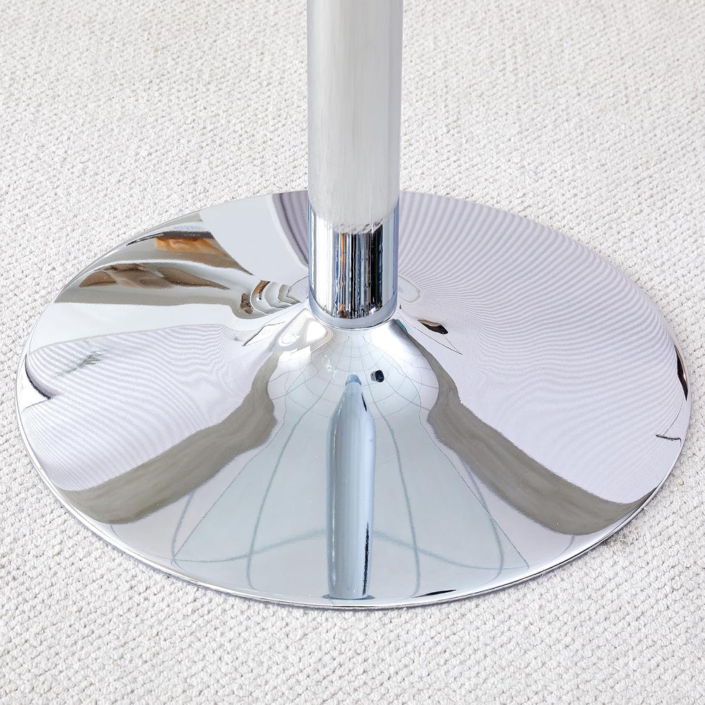 A Glass Tabletop with a Diameter of 35 inches and a Modern Minimalist Circula...