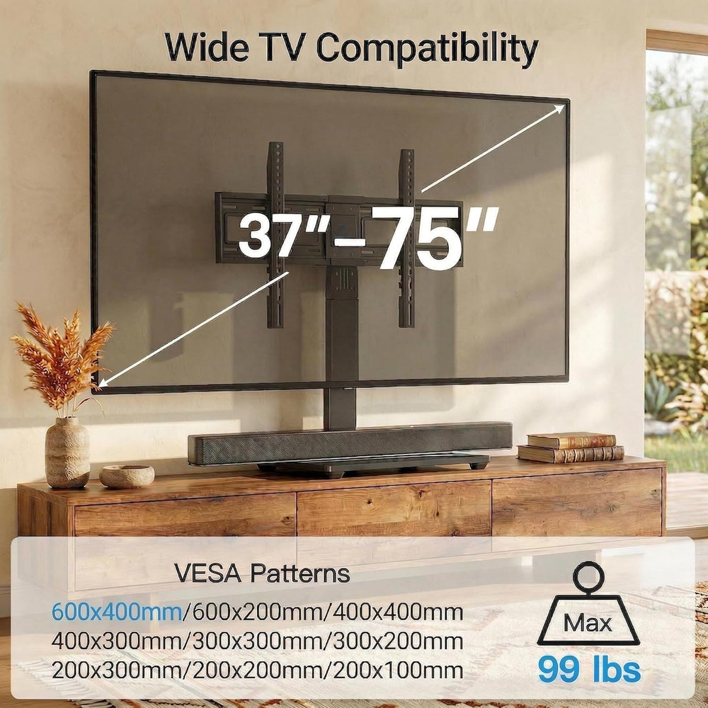 PERLESMITH Universal Swivel TV Stand Legs for 37-75 inch TVs, Height Adjustab...