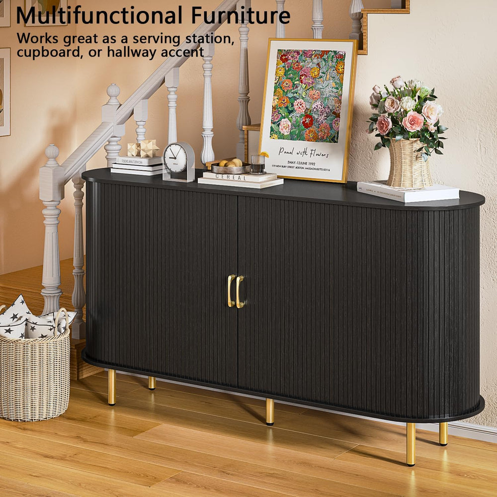 TAVATA Sideboard Buffet Cabinet with Storage, 55" Fluted Storage Cabinet...