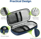AUVON Insulin Pen Cooler Travel Case with 2 x 90g TSA Approved Ice Packs, Diabetic Medication Insulated Cooling Bag for Insulin Pens and Diabetic Supplies Storage, Compact for Daily Life and Trips