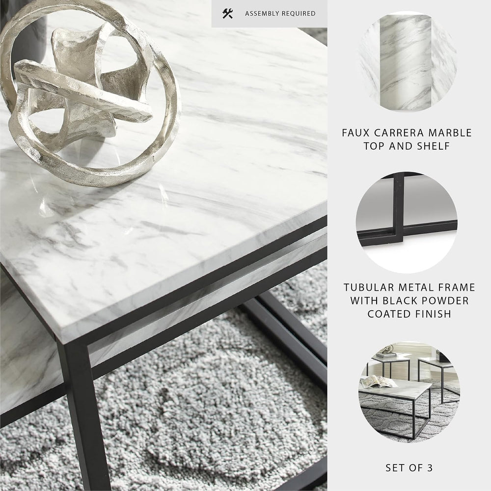 Signature Design by Ashley Donnesta 3 Piece Nesting Coffee Table Set | Space ...
