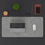 Brushed Metal Texture Desk Mat - Extended Mouse Pad & Desk Pad, Neoprene Surface, Non-Slip Rubber Base, Stitched Edges, Desk Protector for Keyboard & Mouse, Sizes 12x18/12x22/16x32 (Damascus, 16x32)