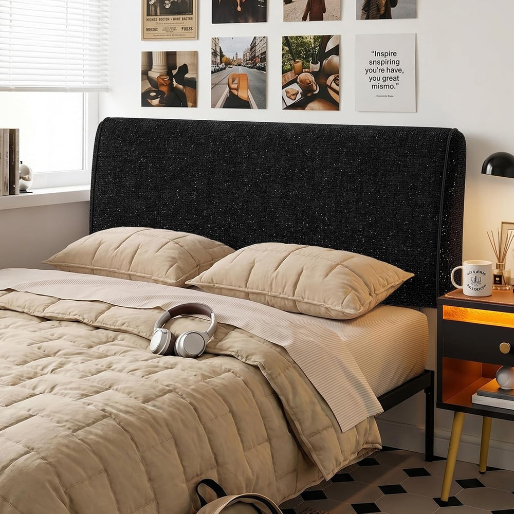 Pinmoco 4.7" Upholstered Headboard for Queen Size Bed, Height Adjustable...