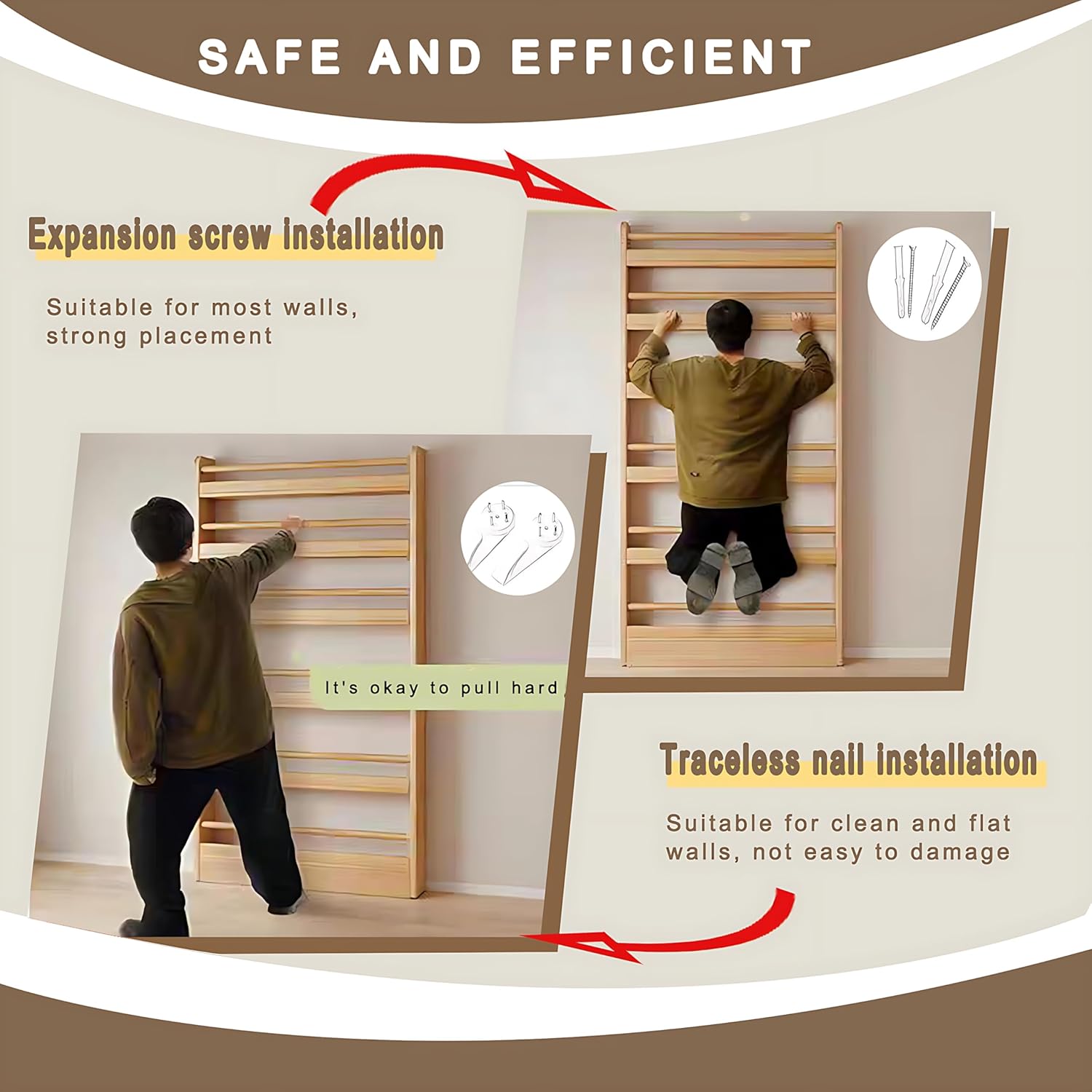 Behind The Door Bookshelf, 6-Tier Wooden Bookcases with Open Display Shelves, Behind The Door Storage Organizer for Toys and Books, Space-Saving Wall Mount Narrow Book Shelf