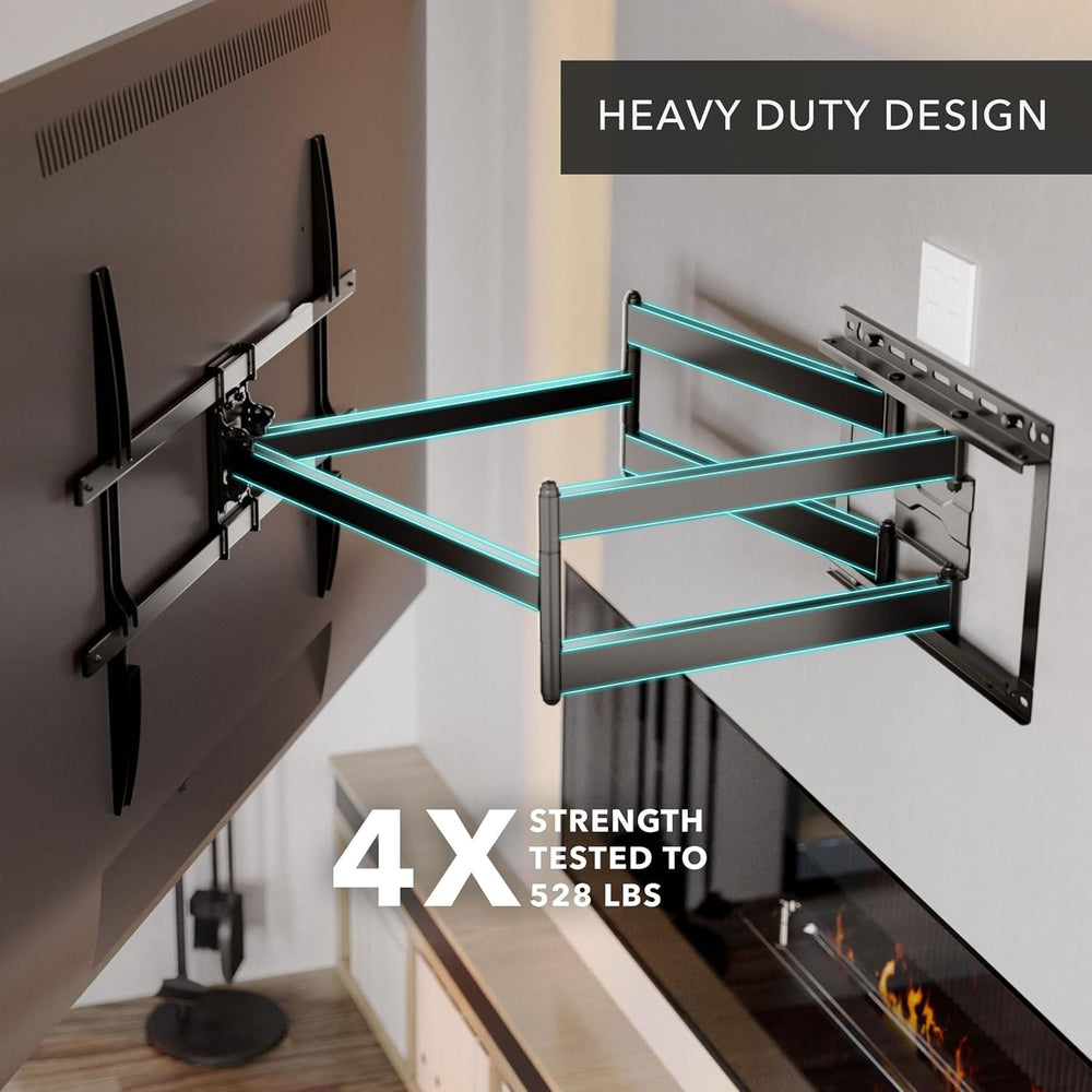 Mount-It! Corner Long Arm TV Wall Mount, 43-100", 132 lbs | Extra-long 4...
