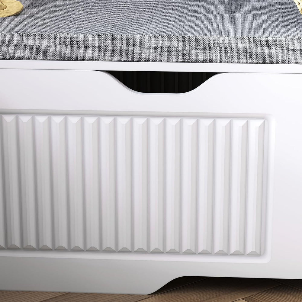 L Shaped Corner Shoe Storage Bench with Cushion, Kitchen Breakfast Nook Bench...