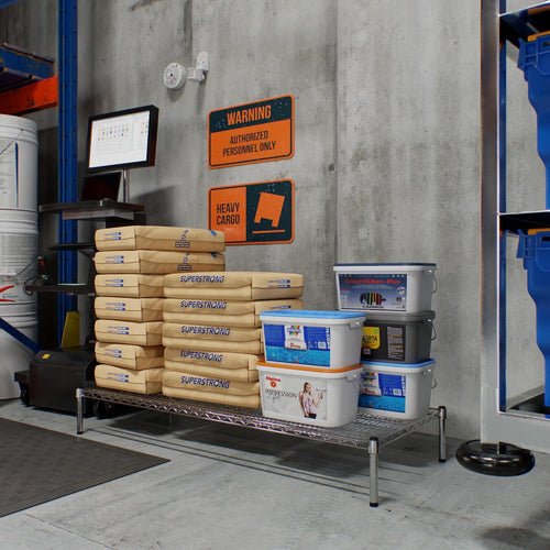 24" Deep x 60" Wide x 8" Height Wire Shelving Kit | 1-Tier | NSF Commercial Storage Rack Unit