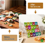Tea Bag Organizer Display Stand, 4 Tier Clear Acrylic Tea Packet Storage Holder for Kitchen Countertop Cabinet Pantry Office Tea Bag, Coffee, Sugar Packets, Creamers Organization