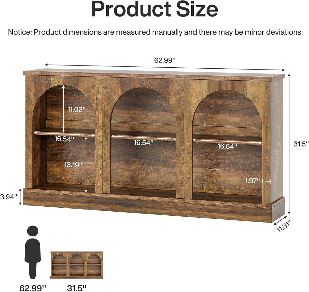 Tribesigns Arched Console Table, 63" Wooden Entryway Table with Storage ...