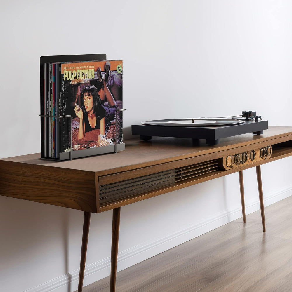 Vinyl Record Storage Wall Mount Display Shelf - Matte Black 2-Pack | Premium ...