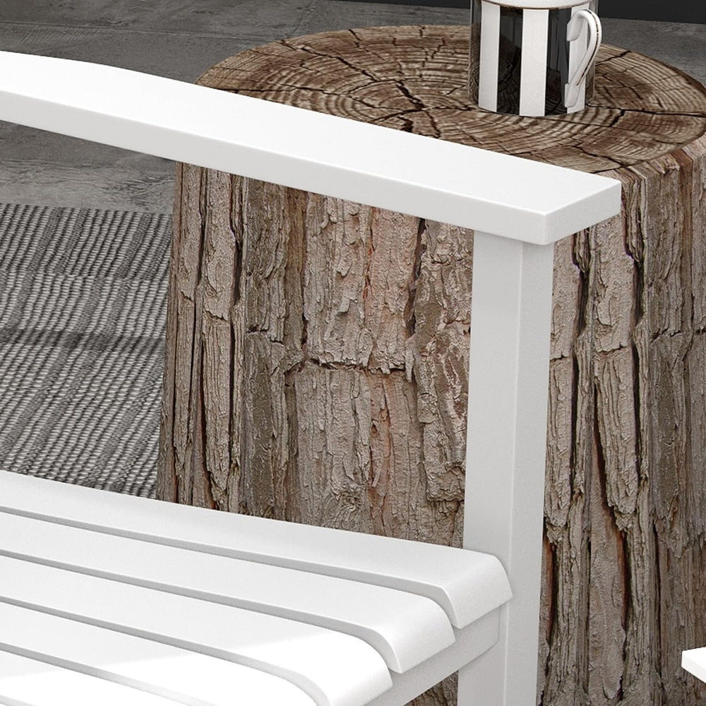 Outsunny Outdoor Rocking Chair Set of 2 with Side Table, Patio Wooden Rocking...