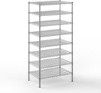 24" Deep x 36" Wide x 74" Height Wire Shelving Kit | 8-Tier | NSF Commercial Storage Rack Unit