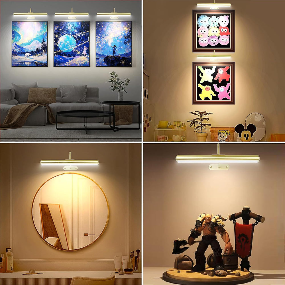 2Pack-Picture Light for Wall Artwork Rechargeable 5000mAh Painting Light with...