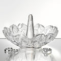 4" Crystal Ring Holder Dish, Glass Jewelry Tray, Decorative Trinket Tray | Vanity Jewelry Organizer for Rings Earrings Keys, Packaged Gift Box for Birthday Wedding Mother's Day Women Gifts