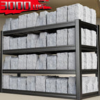 62" Wide Heavy Duty Garage Shelving Units, 27" D 4-Tier Deep Storage Shelves,Black Metal Garage Shelves,Steel Shelf,Large Storage Rack,Industrial Shelving for Shop, 62" W x 27" D x 62" H