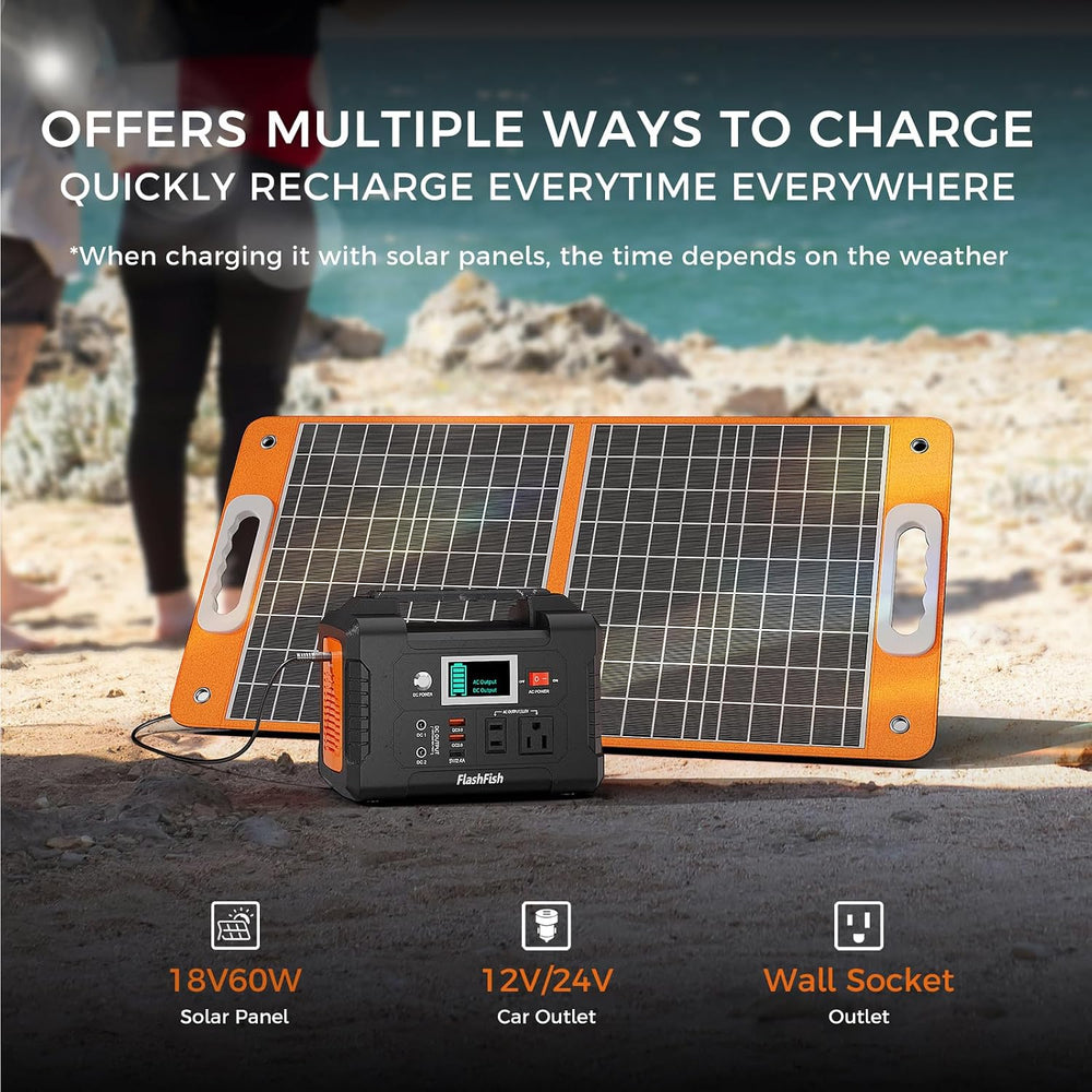 Portable Power Station 200W, FF Flashfish 40800mAh Backup Power Battery Pack ...