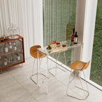 Sumerflos Acrylic Counter Height Table - 39" Clear Bar Table Rectangular High Top Pub Table Kitchen & Dining & Living Room, Indoor & Outdoor Sturdy and Durable, Easy to Assmble