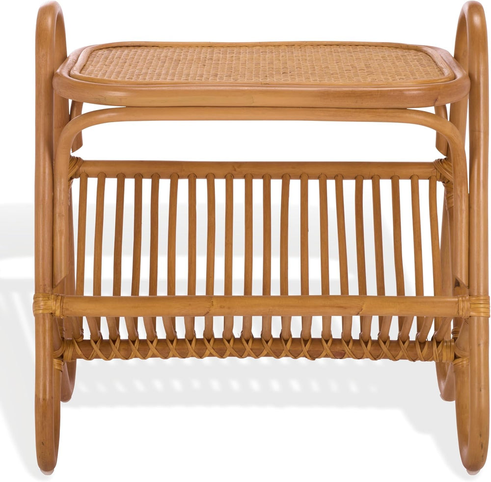 SAFAVIEH Couture Collection - Bayard Natural Rattan Accent Table, Side Table ...