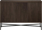 Henn&Hart 48" Wide Rectangular Buffet Table in Warm Brown, for Home, Living Room, Bedroom, Entertainment Room, Office