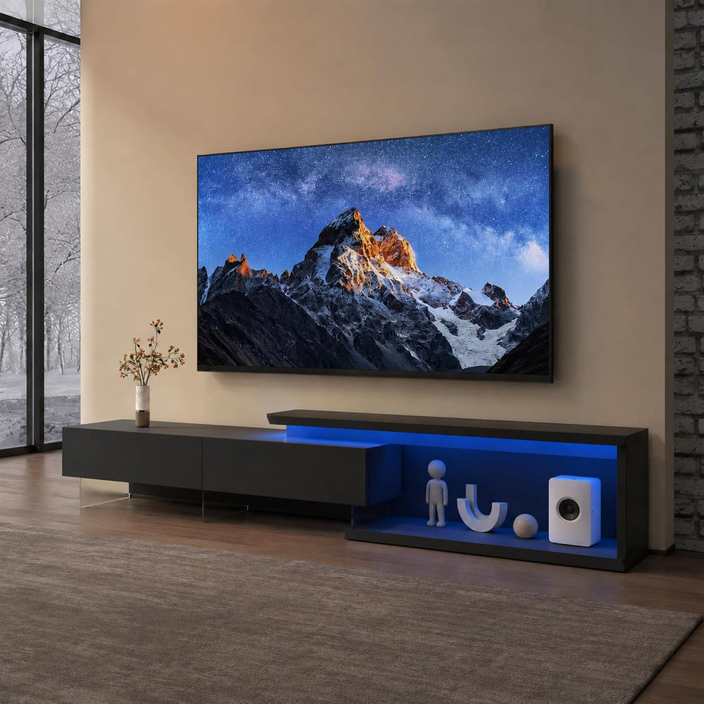 LED TV Stand for 65 75 85 Inch TV, Extendable Entertainment Center | 60 70 80...
