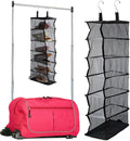 Aliceset 6-shelf Hanging Shoe Organizer for Dance Bags, Collapsible Hanging Shoe Rack with Transparent Shelves and Mesh Sides, Travel Backstage Accessories, Dance Bag Accessories