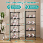 SINGAYE Shelf Closet Wire Shelving：Adjustable Metal Unit for Laundry Room Organization Bathroom Kitchen Home Storage with Wheels Small Pantry Rack Shelves