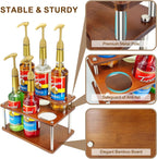 Coffee Syrup Organizer Rack,2-Tier Coffee Syrup Stand Holder for Coffee Station Countertop,6 Bottles Storage Display Shelves for Wine, Dressing Cocktail in Coffee Bar