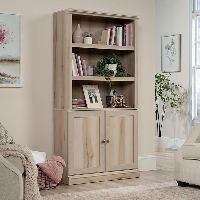 Sauder Miscellaneous Storage Library, Pacific Maple Finish